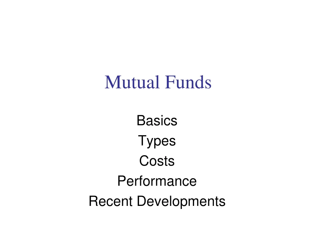 mutual funds