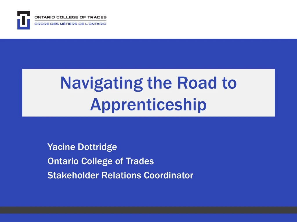 navigating the road to apprenticeship