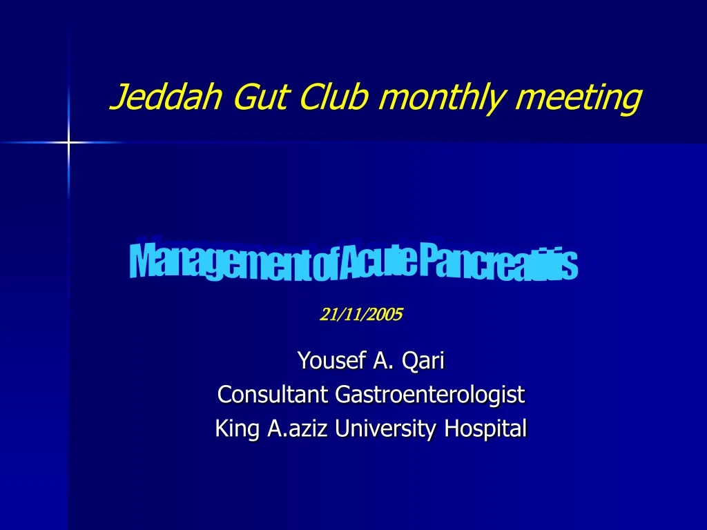 yousef a qari consultant gastroenterologist king a aziz university hospital