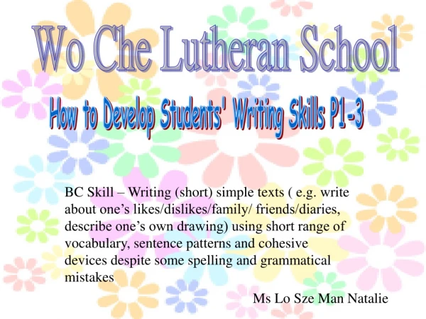 How to Develop Students' Writing Skills P1-3