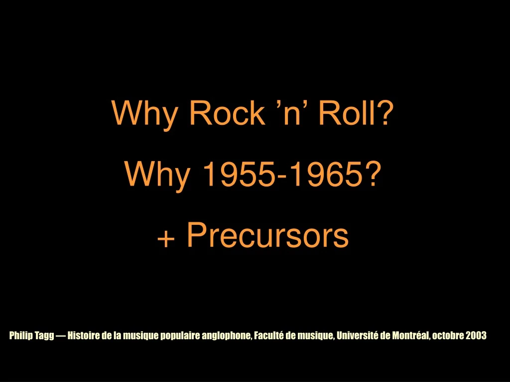 why rock n roll why 1955 1965 precursors