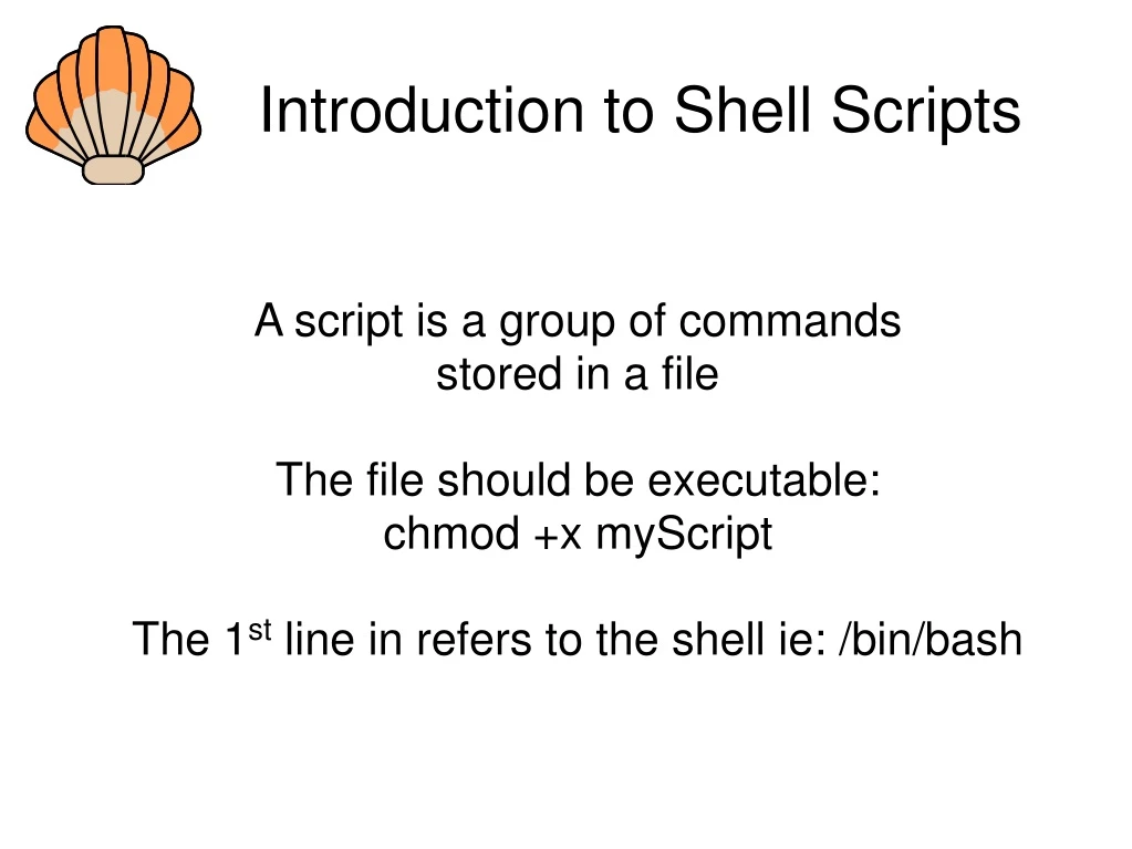 introduction to shell scripts