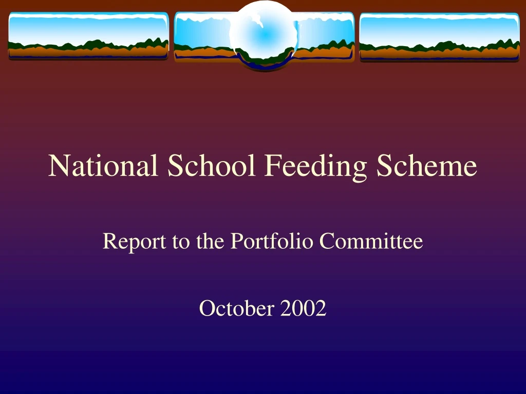 national school feeding scheme