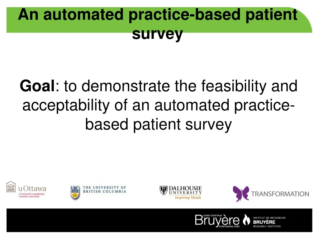 an automated practice based patient survey