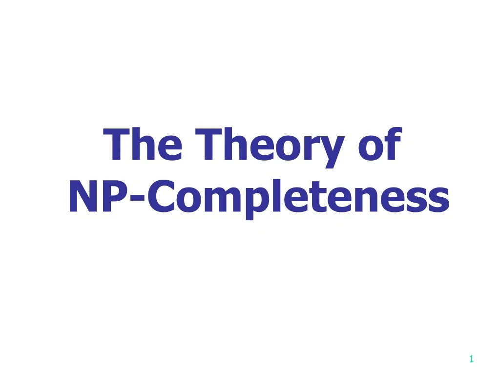 the theory of np completeness