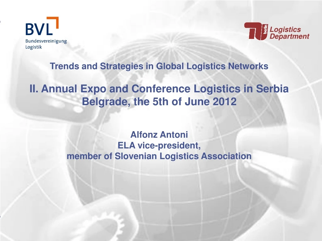 trends and strategies in global logistics