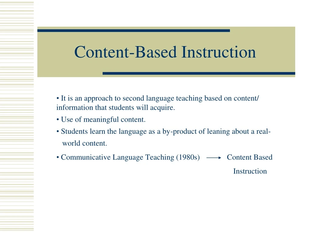 content based instruction