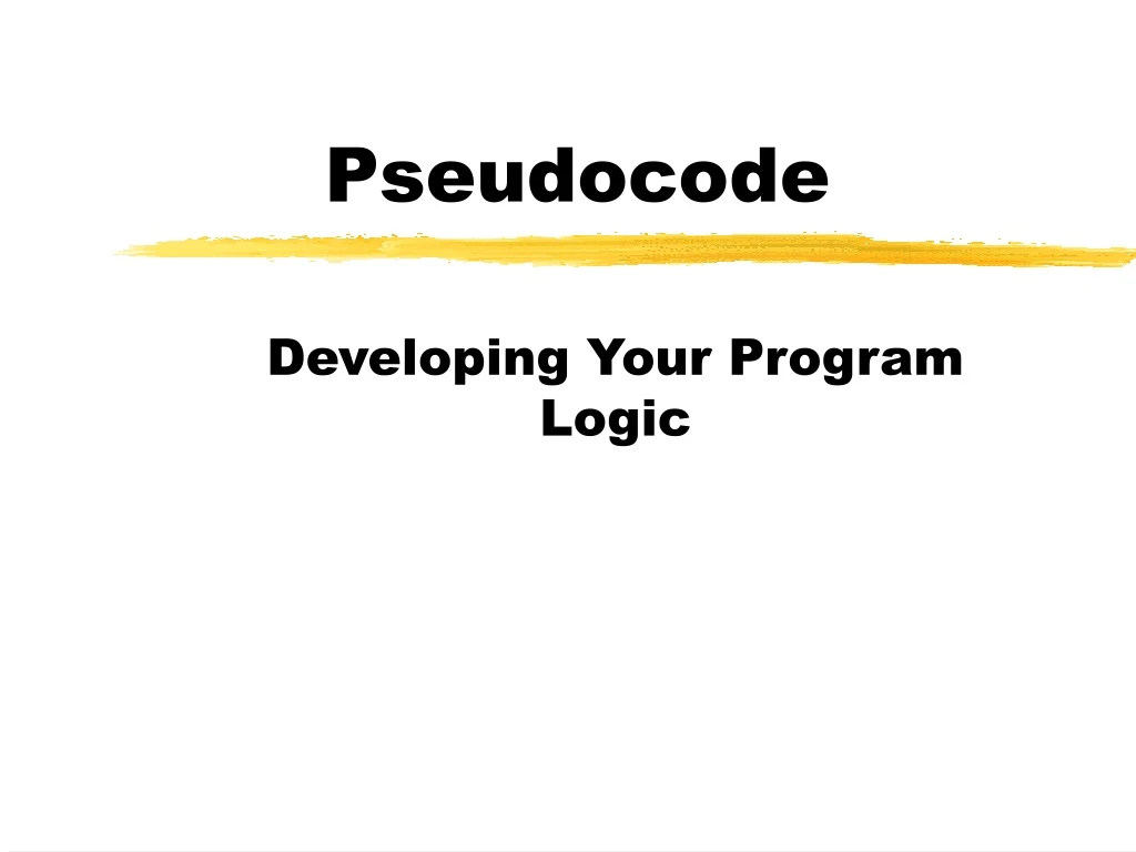 pseudocode