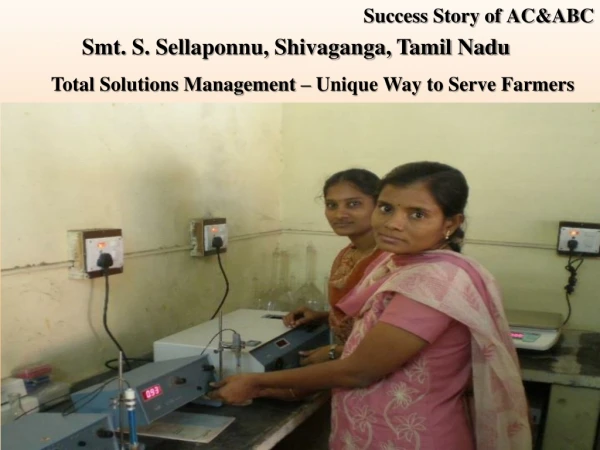 Smt.  S. Sellaponnu, Shivaganga, Tamil Nadu