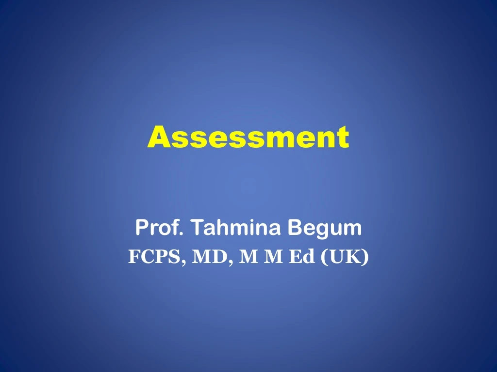 assessment