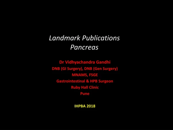 Landmark Publications Pancreas
