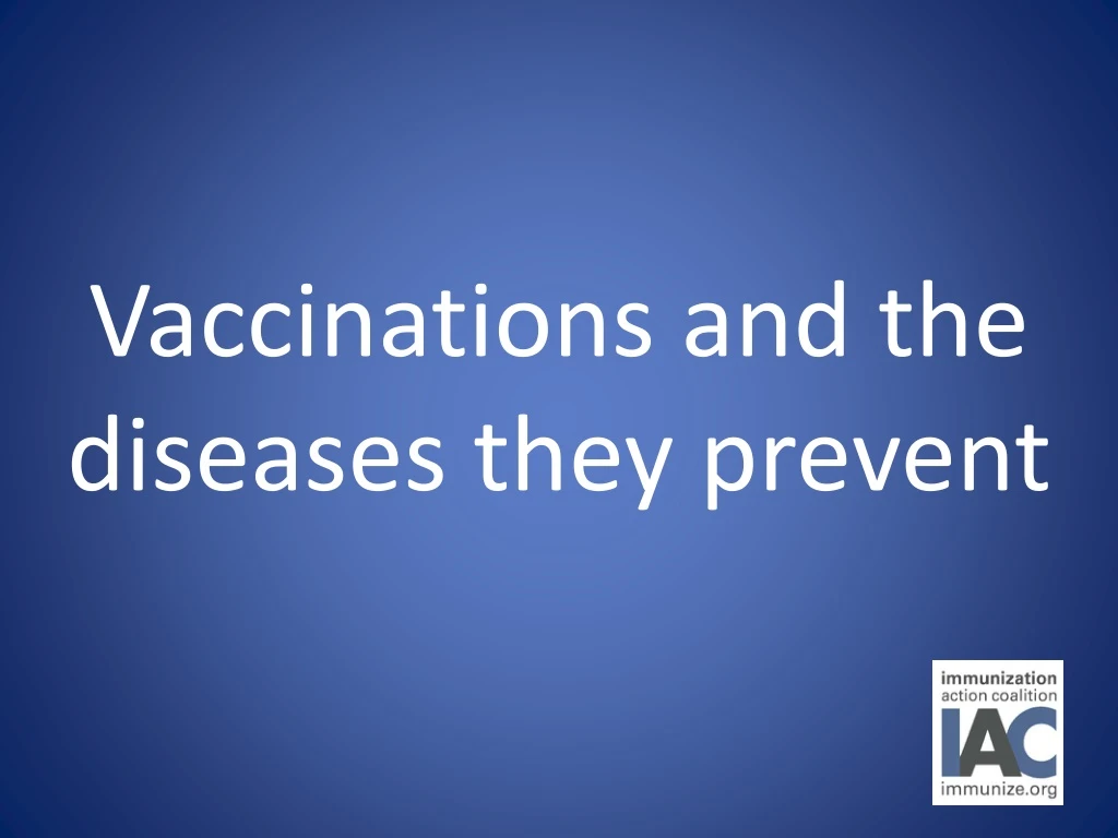 vaccinations and the diseases they prevent