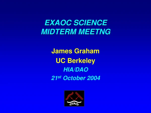 EXAOC SCIENCE  MIDTERM MEETNG