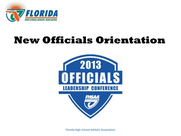 New Officials Orientation