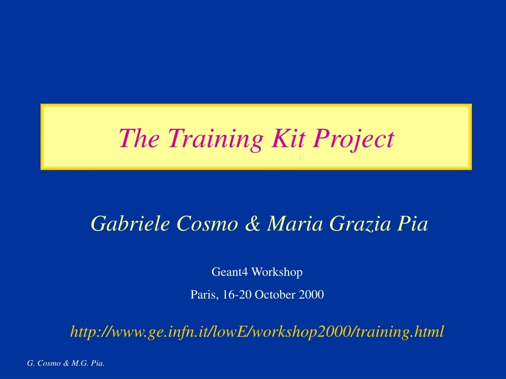 the training kit project