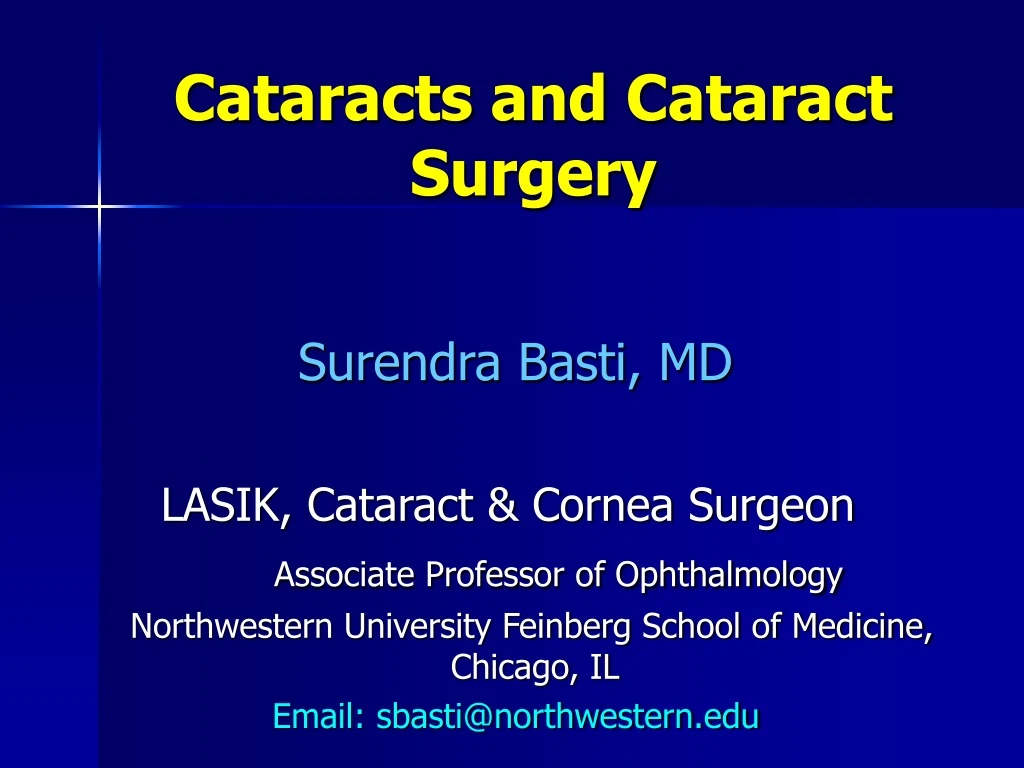cataracts and cataract surgery