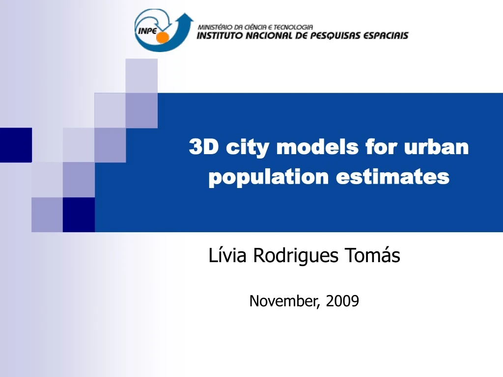 3d city models for urban population estimates