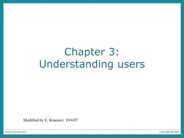 Chapter 3:  Understanding users