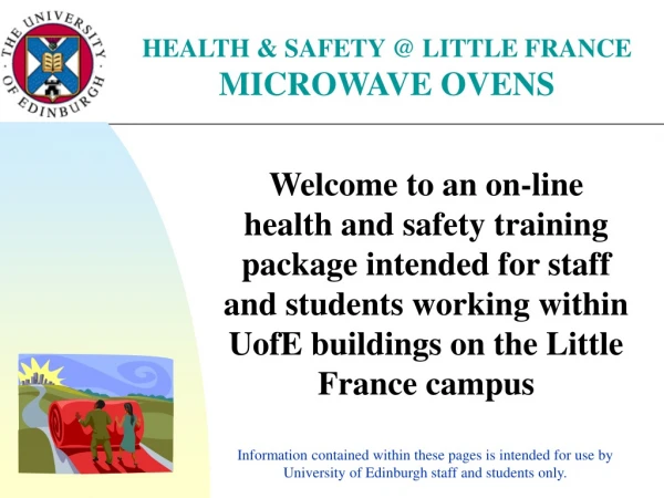 HEALTH &amp; SAFETY @ LITTLE FRANCE MICROWAVE OVENS