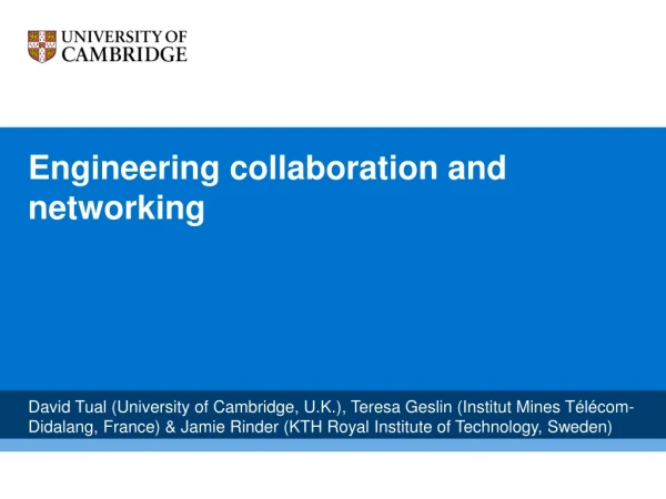 Engineering collaboration and networking