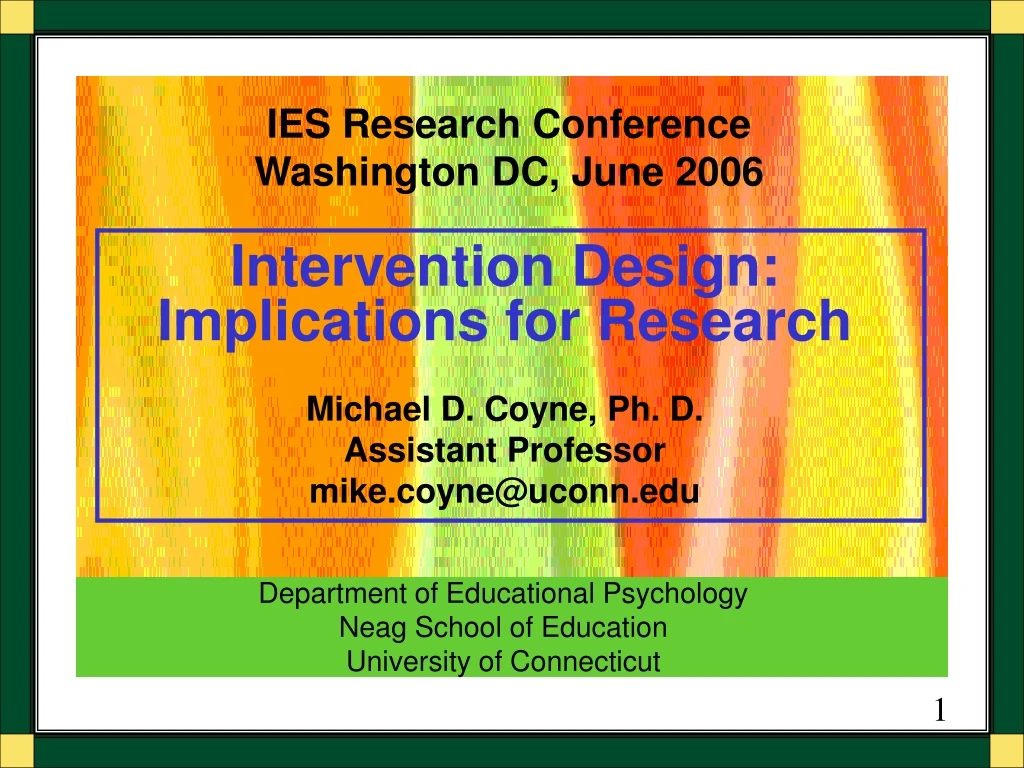 ies research conference washington dc june 2006