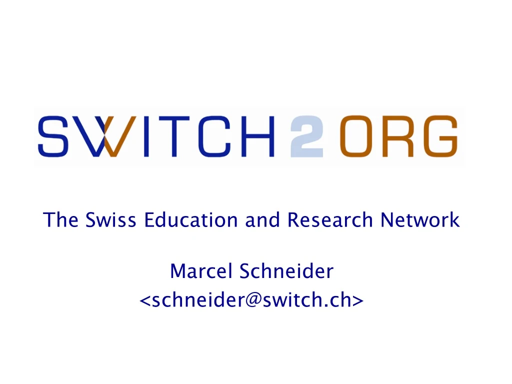 the swiss education and research network