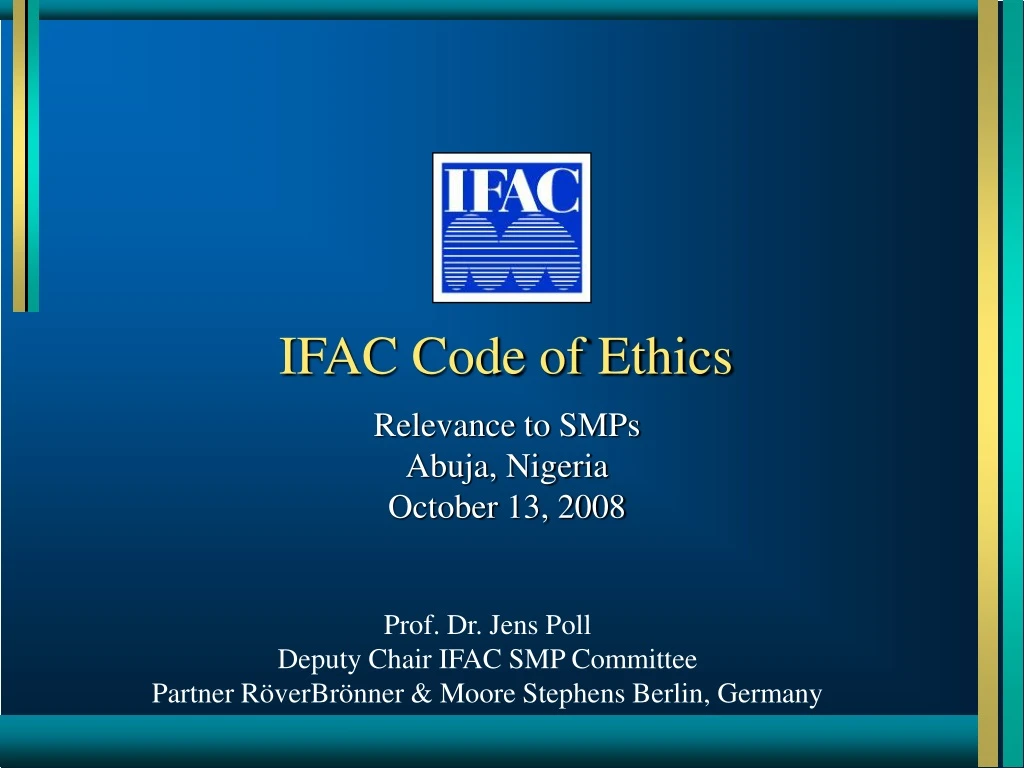 ifac code of ethics
