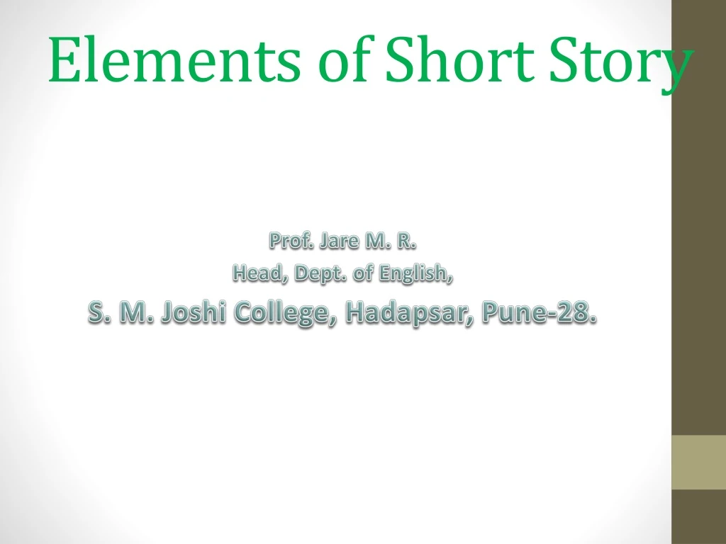 elements of short story