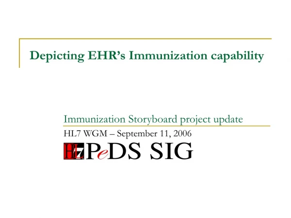 Depicting EHR’s Immunization capability