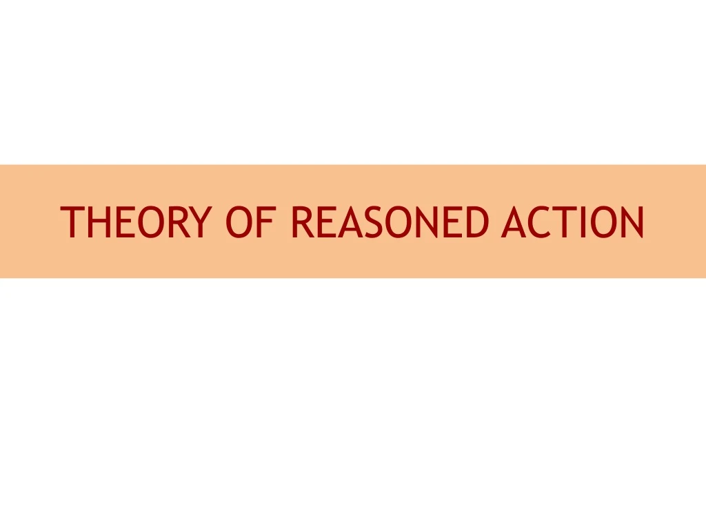 theory of reasoned action