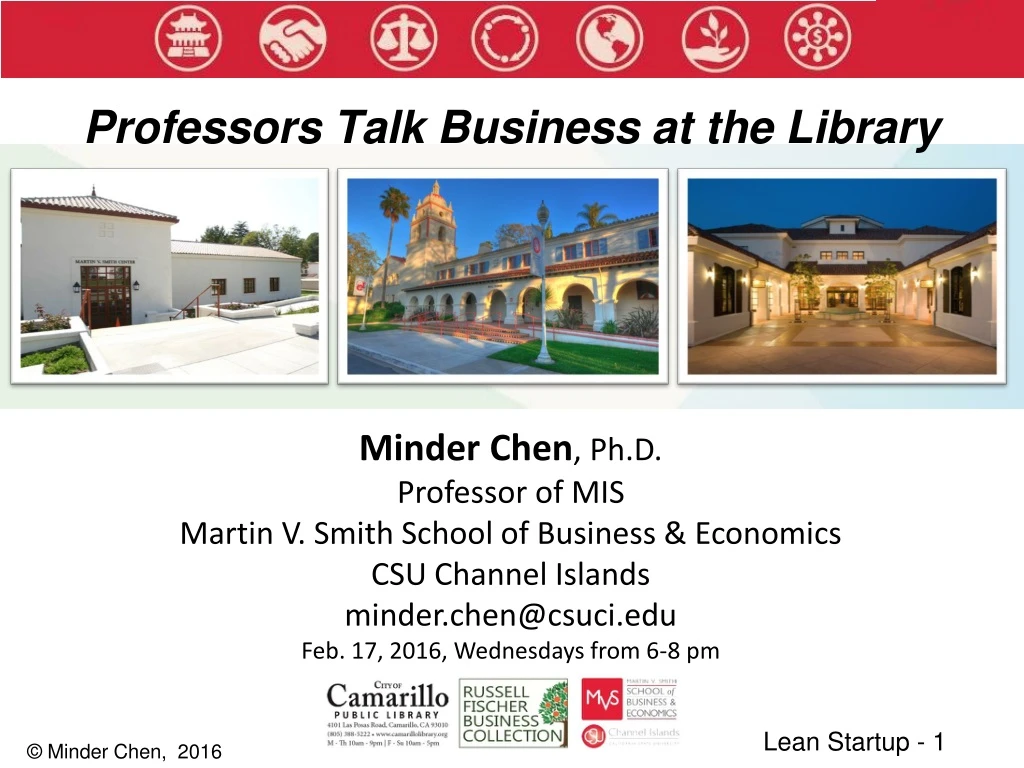 professors talk business at the library