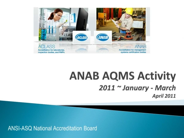 ANAB AQMS Activity 2011 ~ January - March April 2011