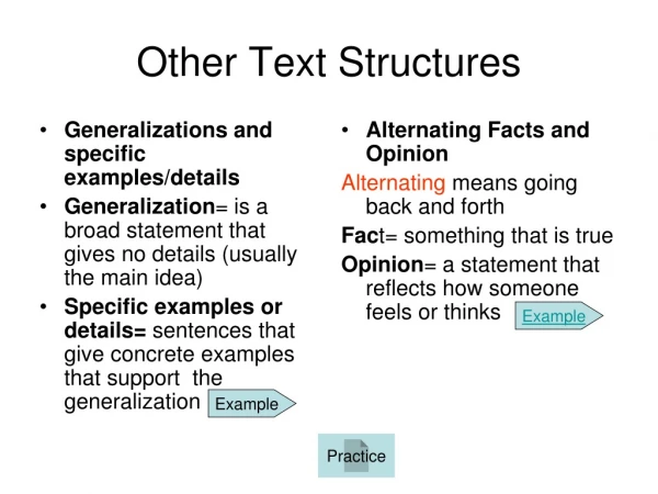 Other Text Structures