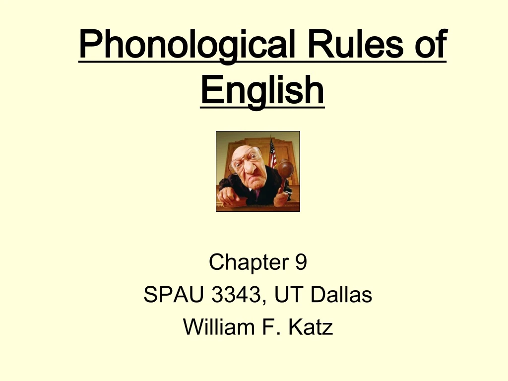 phonological rules of english