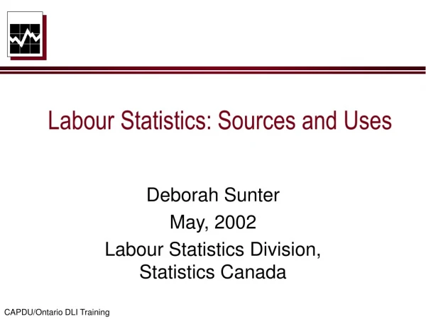 Labour Statistics: Sources and Uses