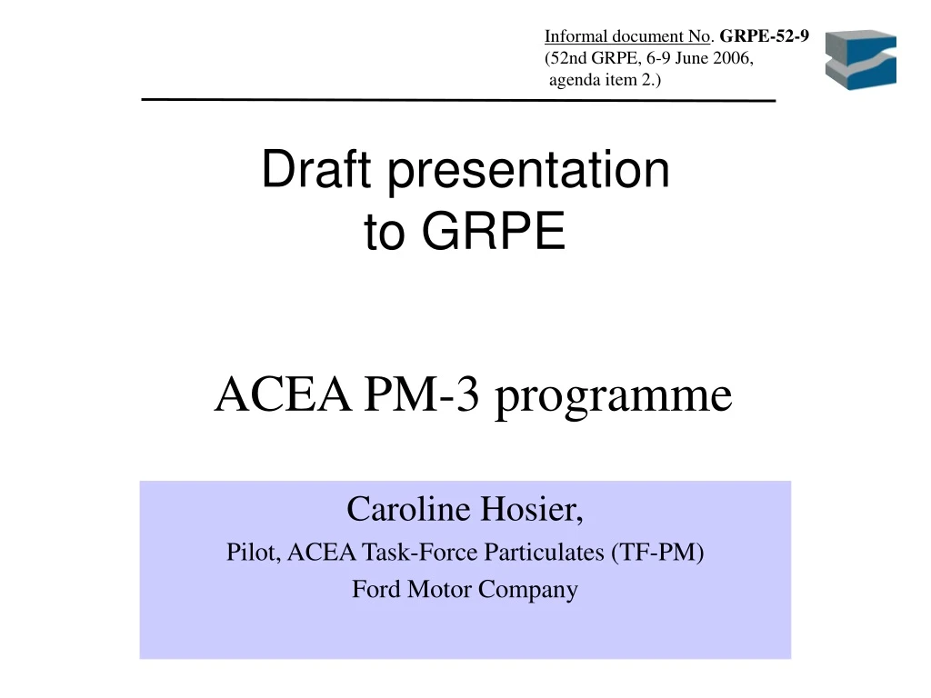 acea pm 3 programme