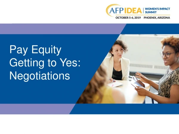 Pay Equity Getting to Yes: Negotiations