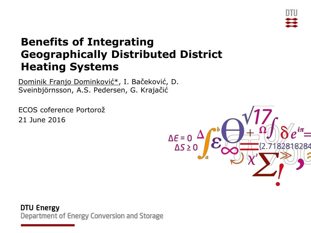 benefits of integrating geographically distributed district heating systems