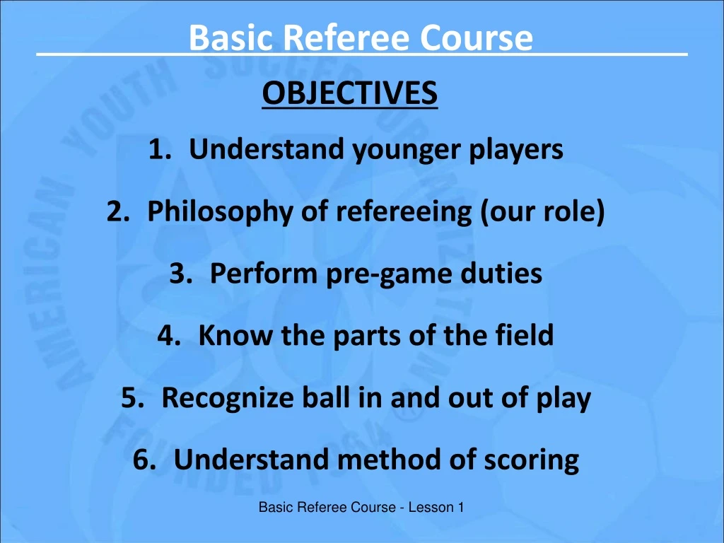 basic referee course