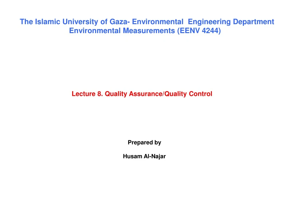 the islamic university of gaza environmental