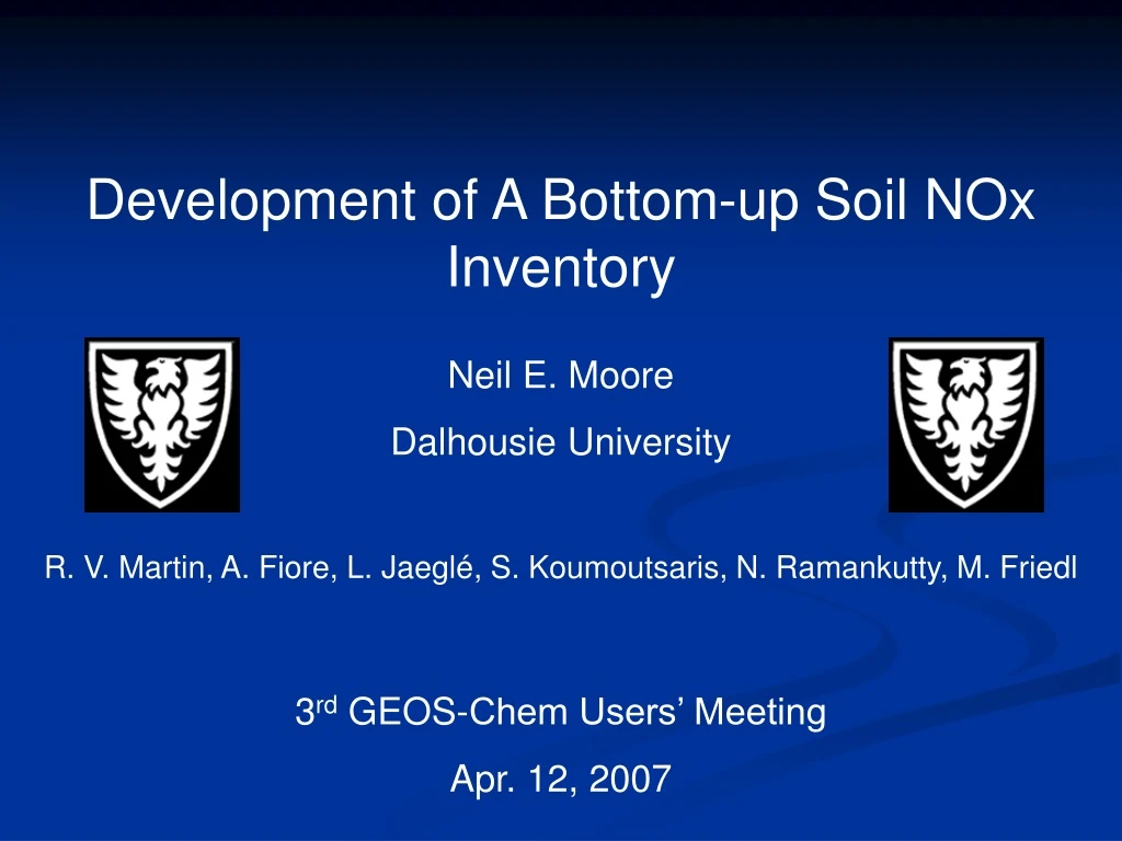 development of a bottom up soil nox inventory