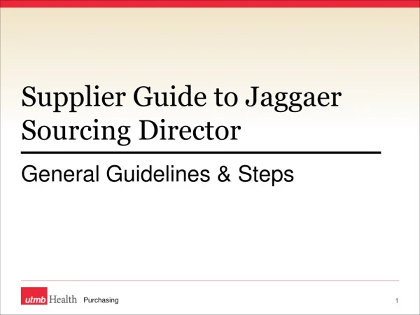Supplier Guide to Jaggaer Sourcing Director