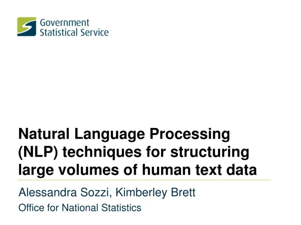 Natural Language Processing (NLP) techniques for structuring large volumes of human text data