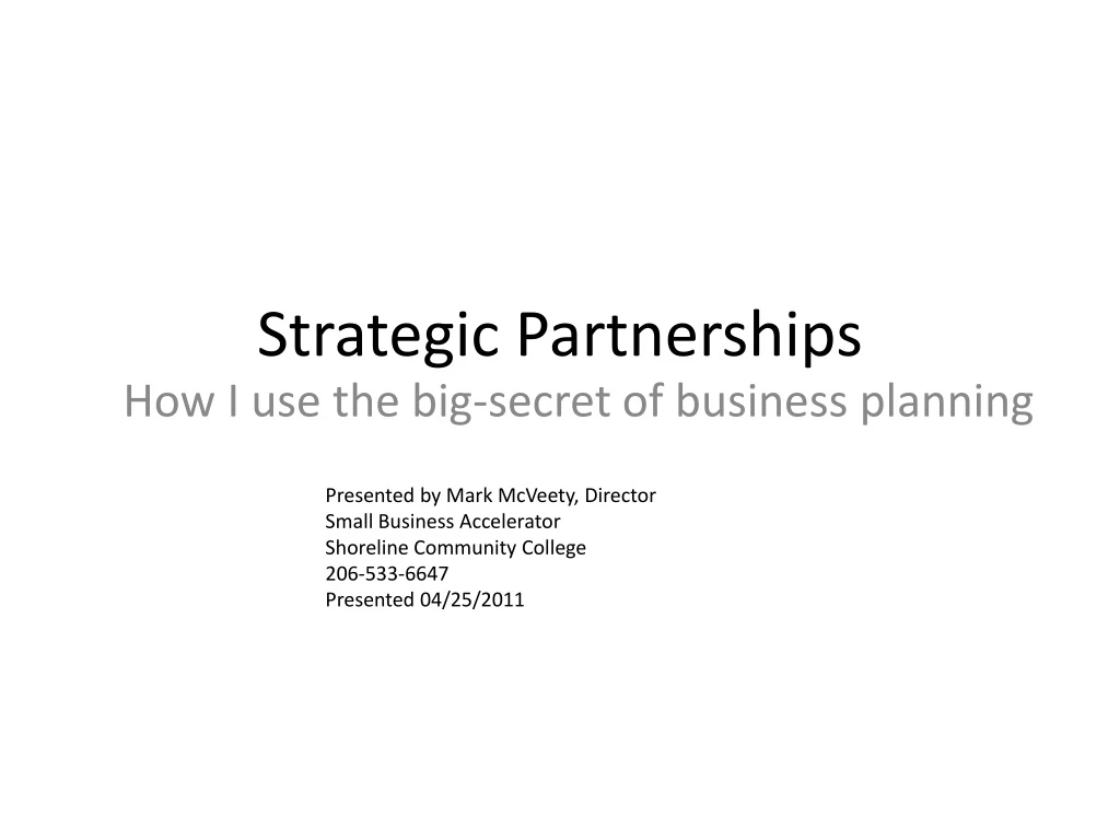 strategic partnerships