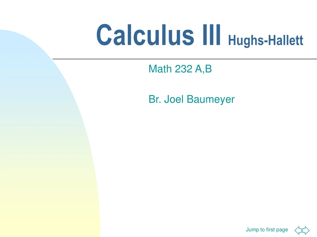 calculus iii hughs hallett
