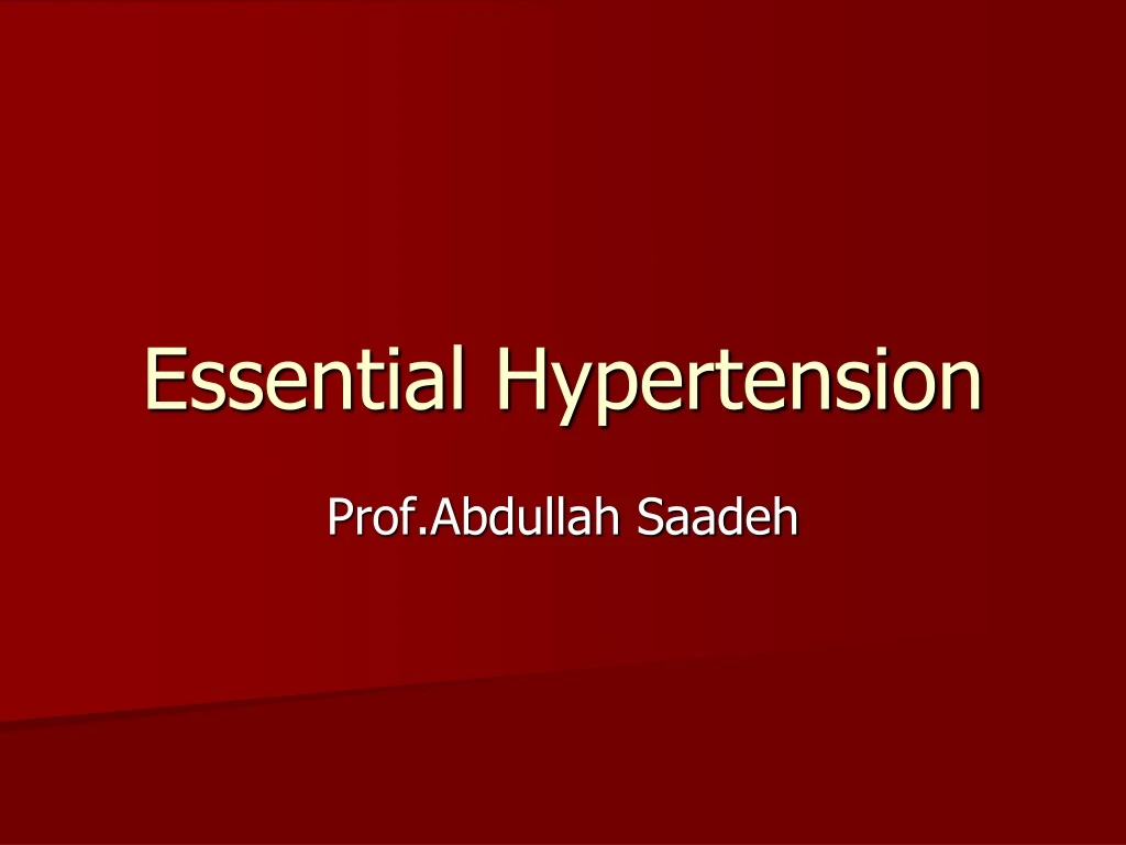 essential hypertension