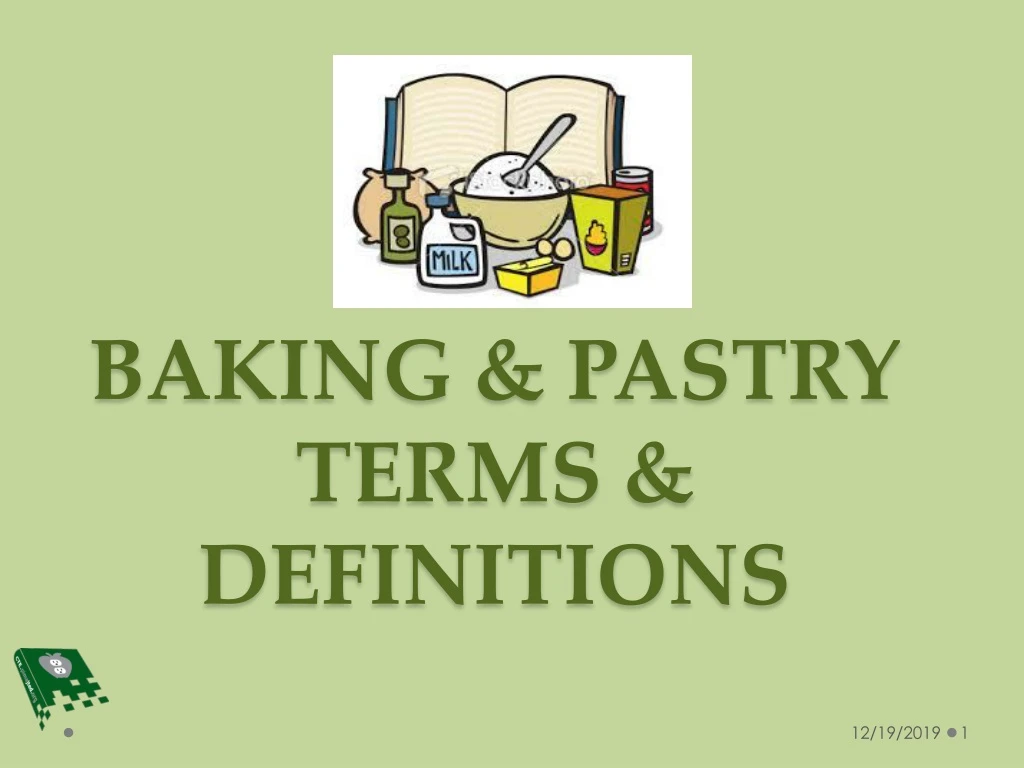 baking pastry terms definitions