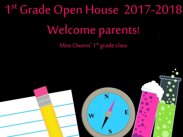 1 st  Grade Open House  2017-2018 Welcome parents ! Miss Owens’ 1 st  grade class