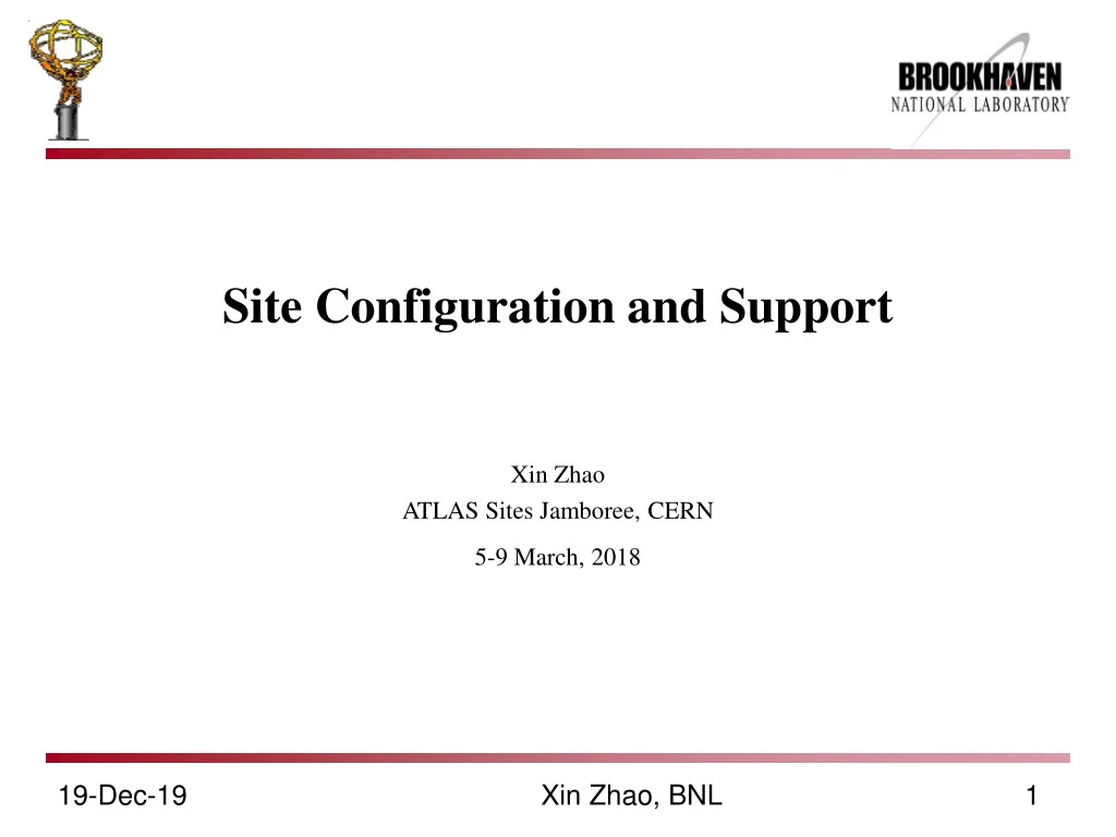 site configuration and support