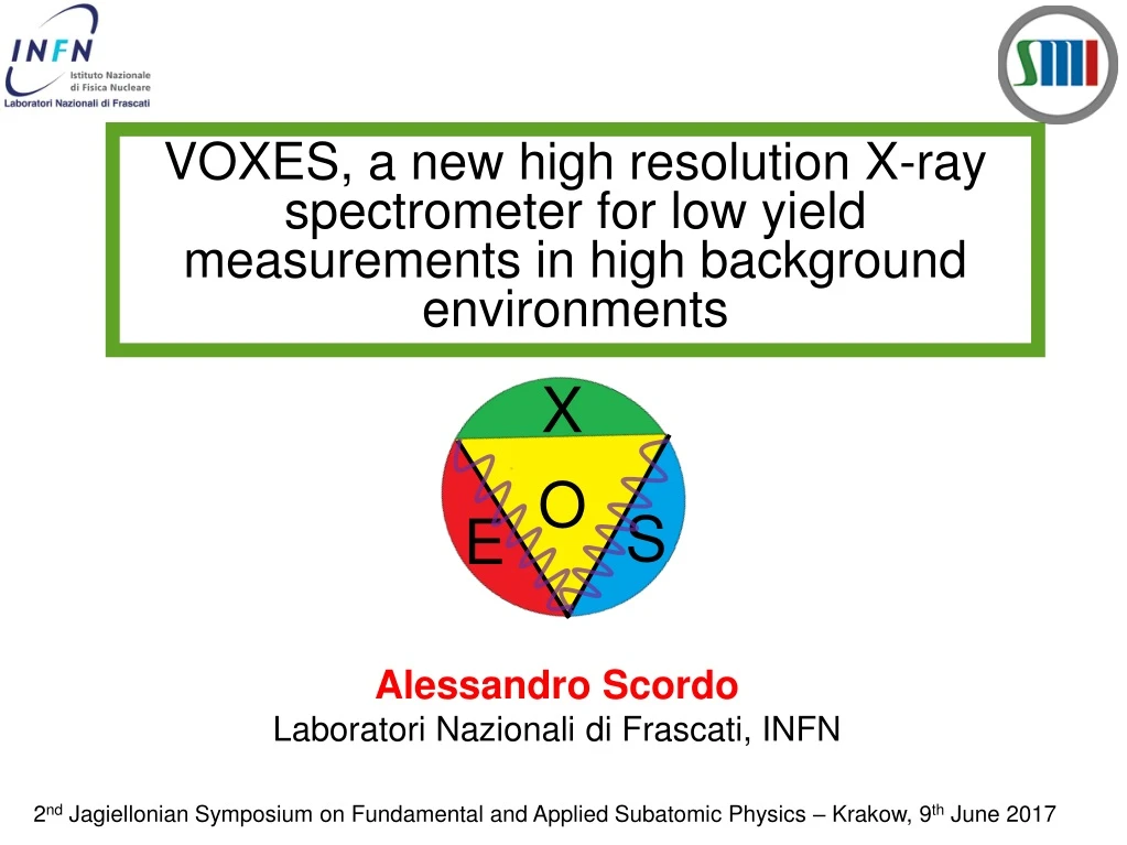 voxes a new high resolution x ray spectrometer
